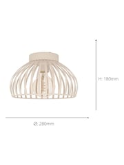 Eglo Cream Mogano 3 Steel Caged Style Ceiling Light - Image 2 of 4