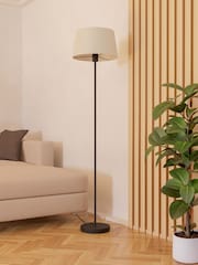 Eglo Black Febres Fabric and Steel Traditional Floor Lamp - Image 2 of 6