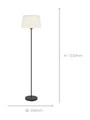 Eglo Black Febres Fabric and Steel Traditional Floor Lamp - Image 5 of 6