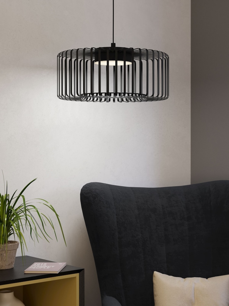 Eglo Black Ginestrone-Z Steel RGB Ceiling Light - Image 1 of 7