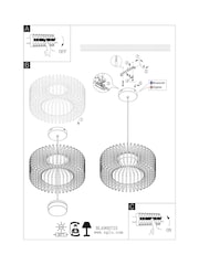 Eglo Black Ginestrone-Z Steel RGB Ceiling Light - Image 7 of 7