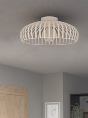 Eglo Cream Mogano 3 Steel Caged Style Ceiling Light - Image 1 of 5