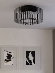 Eglo Black Ginestrone-Z Steel RGB Ceiling Light - Image 1 of 7
