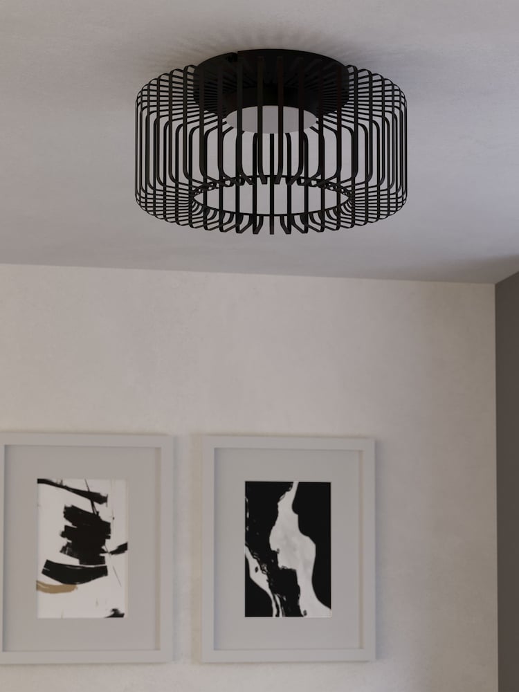 Eglo Black Ginestrone-Z Steel RGB Ceiling Light - Image 1 of 7