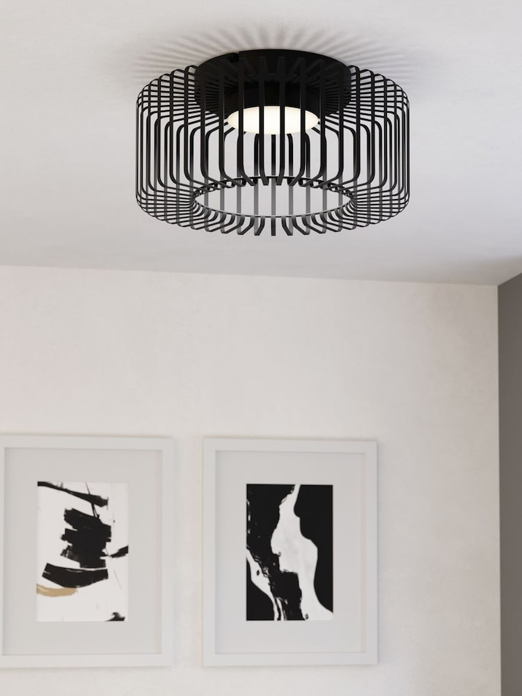 Eglo Black Ginestrone-Z Steel RGB Ceiling Light - Image 2 of 7