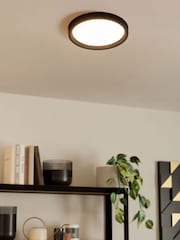 Eglo Black Idun-E Basic Plastic Ceiling Light - Image 1 of 3