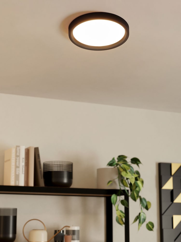 Eglo Black Idun-E Basic Plastic Ceiling Light - Image 1 of 3