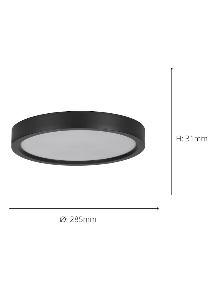 Eglo Black Idun-E Basic Plastic Ceiling Light - Image 3 of 3
