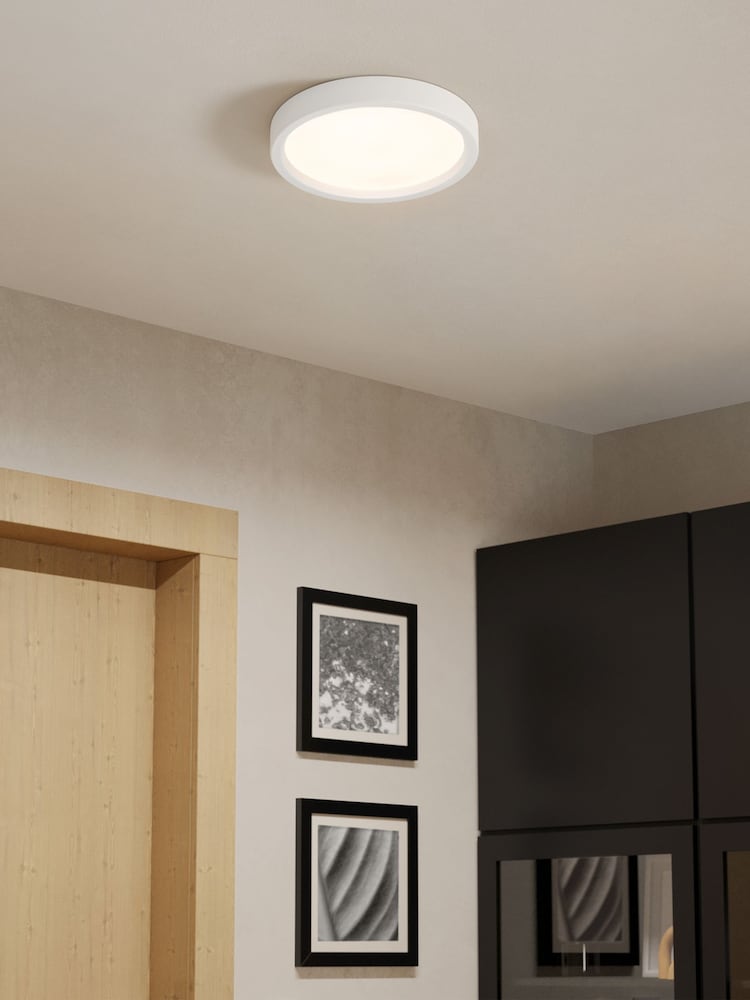 Eglo White Idun-E Basic Plastic Ceiling Light - Image 1 of 3