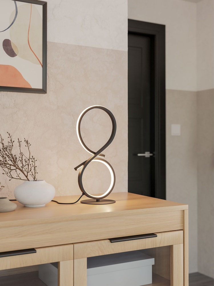 Eglo Black Serpins Aluminium & Steel Modern Table Lamp - Image 1 of 6