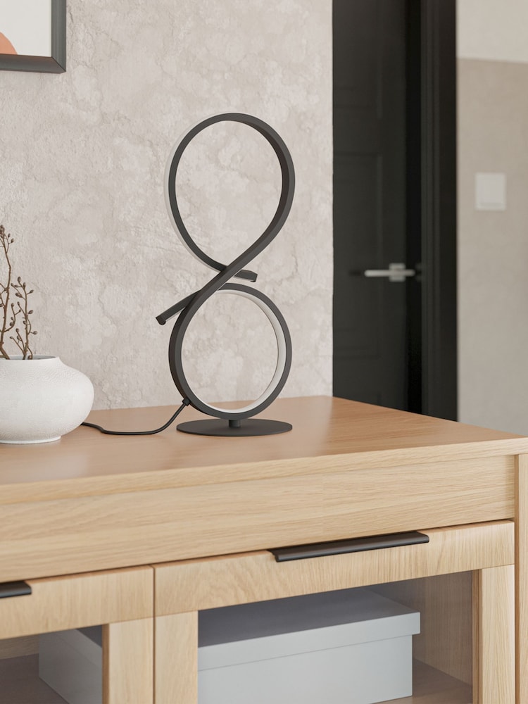 Eglo Black Serpins Aluminium & Steel Modern Table Lamp - Image 2 of 6
