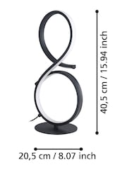 Eglo Black Serpins Aluminium & Steel Modern Table Lamp - Image 5 of 6