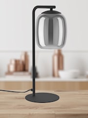 Eglo Black Ciampino Steel and Glass Modern LED Table Lamp - Image 1 of 5