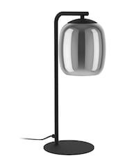 Eglo Black Ciampino Steel and Glass Modern LED Table Lamp - Image 2 of 5