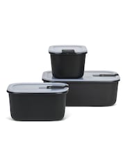 Mepal Nordic Black Easyclip 'One Clip' 3 Piece Food Storage Set - Image 1 of 1
