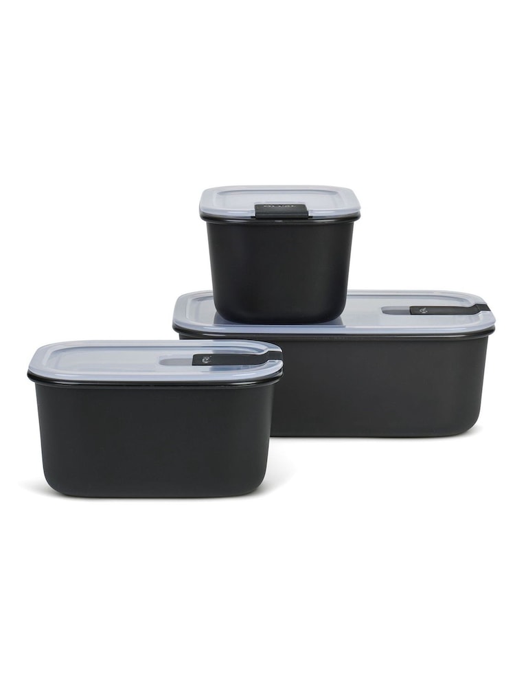 Mepal Nordic Black Easyclip 'One Clip' 3 Piece Food Storage Set - Image 1 of 1