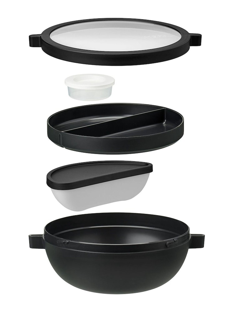 Mepal Nordic Black Vita Leakproof Lunch Bowl With Compartments - Image 3 of 3