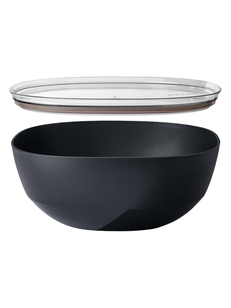 Mepal Nordic Black Silueta Glass-Filled PP Serving Bowl With lid - Image 2 of 2 Mepal Nordic Black Silueta Glass-Filled PP Serving Bowl With lid - Image 2 of 2
