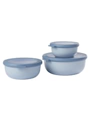 Mepal Nordic Blue Cirqula Round 3 Piece Food Storage Set - Image 1 of 2