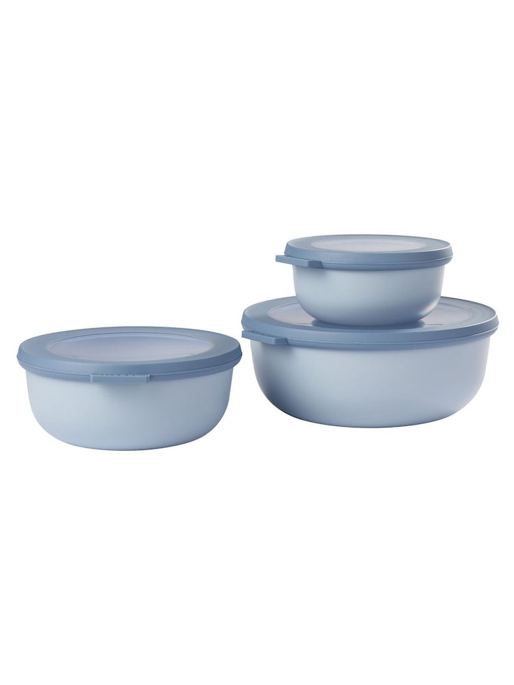 Mepal Nordic Blue Cirqula Round 3 Piece Food Storage Set - Image 1 of 2