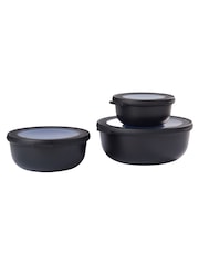 Mepal Nordic Black Cirqula Round 3 Piece Food Storage Set - Image 1 of 2