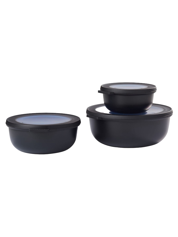 Mepal Nordic Black Cirqula Round 3 Piece Food Storage Set - Image 1 of 2