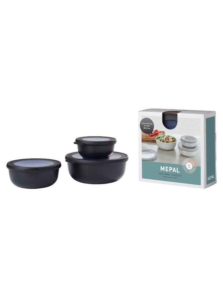 Mepal Nordic Black Cirqula Round 3 Piece Food Storage Set - Image 2 of 2