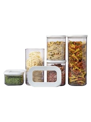 Mepal White Modula Stackable 5 Piece Kitchen Storage Set - Image 1 of 2