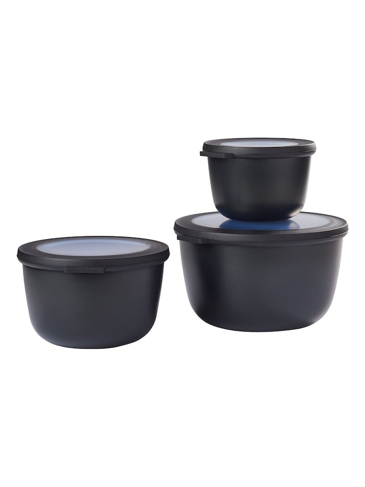Mepal Nordic Black Cirqula Round 3 Piece Food Storage Set - Image 1 of 2