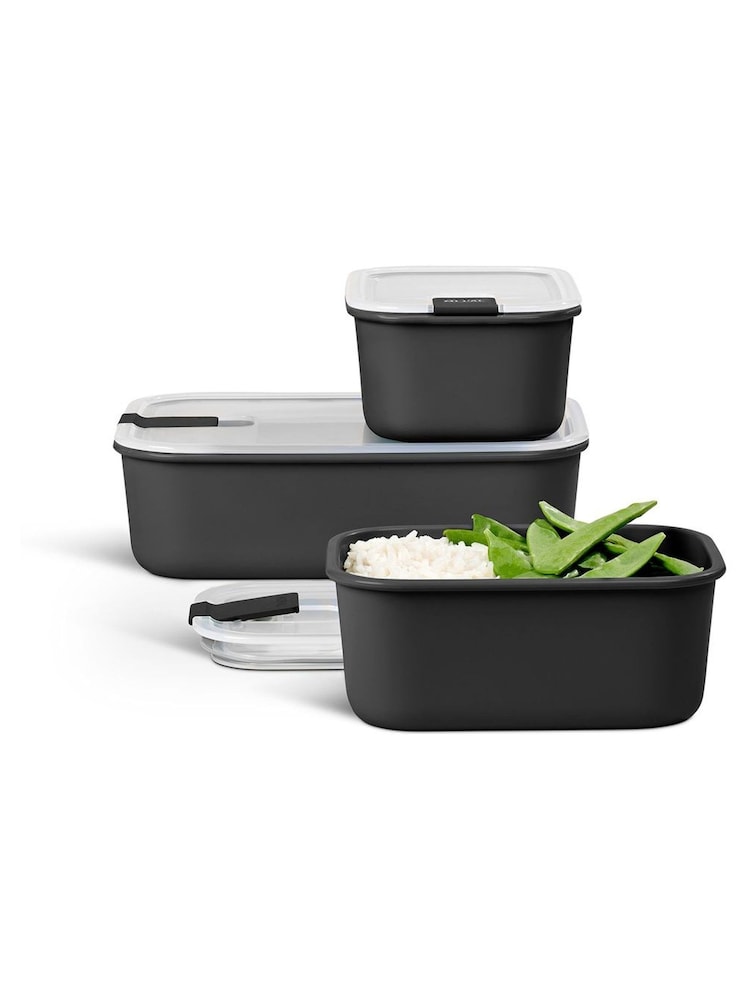 Mepal Nordic Black Easyclip 'One Clip' 3 Piece Food Storage Set - Image 1 of 2