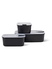 Mepal Nordic Black Easyclip 'One Clip' 3 Piece Food Storage Set - Image 2 of 2