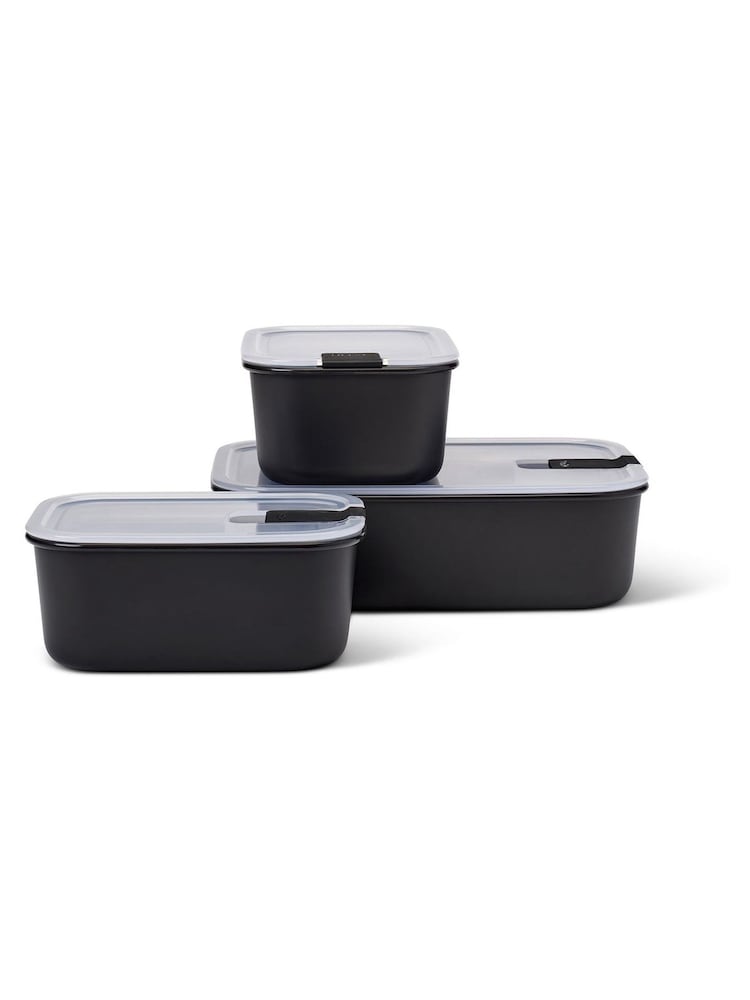Mepal Nordic Black Easyclip 'One Clip' 3 Piece Food Storage Set - Image 2 of 2