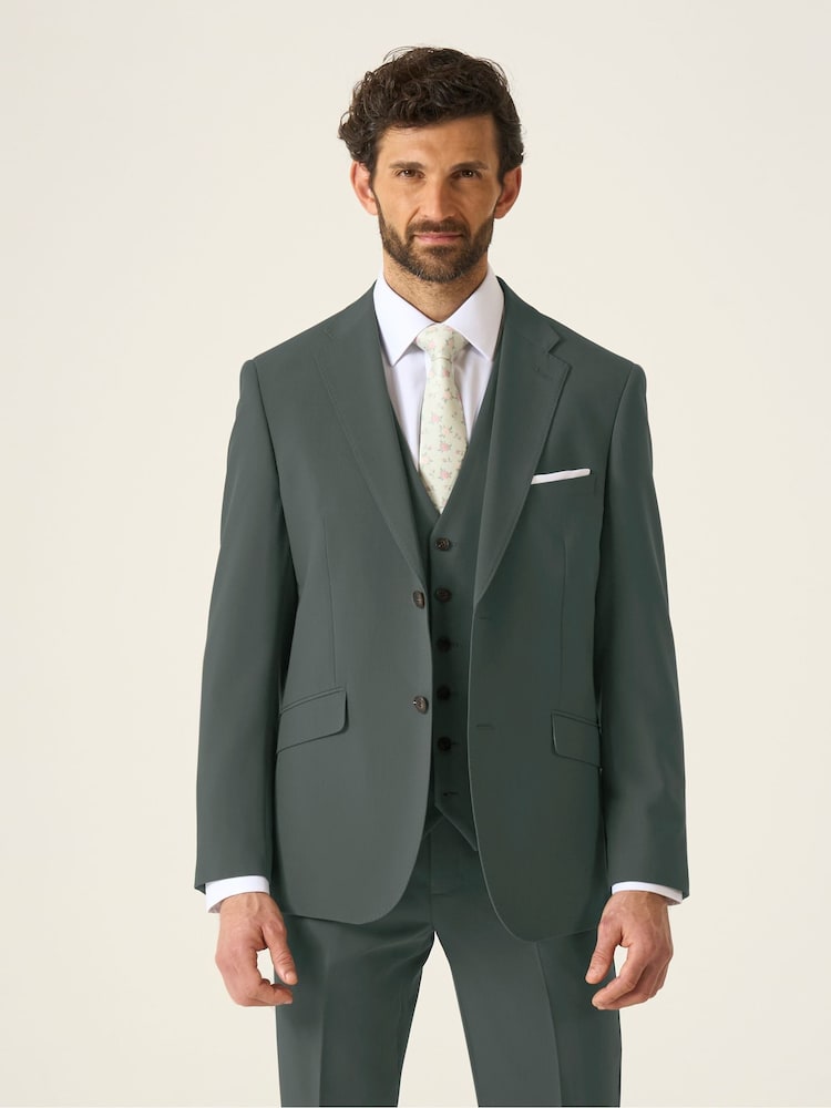Skopes Green Tailored Tailored Fit Beckett Suit Jacket - Image 4 of 8