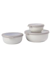 Mepal Nordic White Cirqula Round 3 Piece Food Storage Set - Image 1 of 2