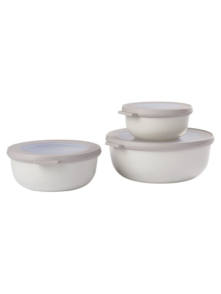 Mepal Nordic White Cirqula Round 3 Piece Food Storage Set - Image 1 of 2