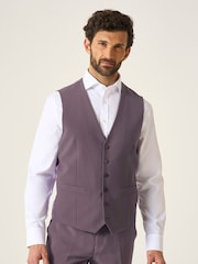 Skopes Purple Tailored Fit Beckett Suit Waistcoat - Image 1 of 4