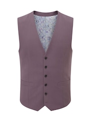 Skopes Purple Tailored Fit Beckett Suit Waistcoat - Image 3 of 4