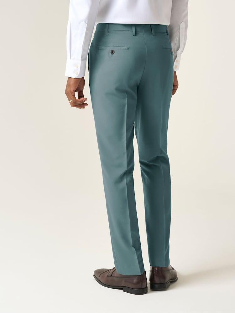 Skopes Green Tapered Fit Beckett Suit Trousers - Image 2 of 4