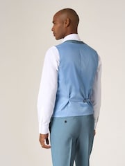 Skopes Blue Tailored Fit Beckett Suit Waistcoat - Image 2 of 4