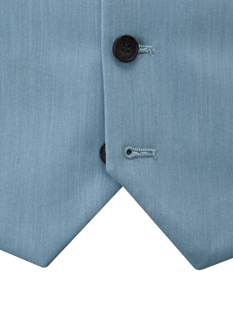 Skopes Blue Tailored Fit Beckett Suit Waistcoat - Image 4 of 4