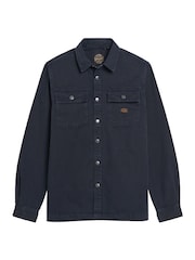 Superdry Blue Oversized Canvas Workwear 100% Cotton Jackets - Image 5 of 6