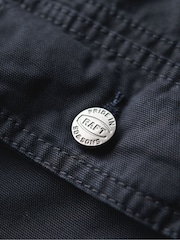 Superdry Blue Oversized Canvas Workwear 100% Cotton Jackets - Image 6 of 6
