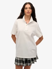 Superdry Oversized City Pique 100% Cotton Polo Shirt - Imagen 1 de 6