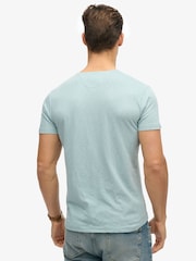 Superdry Blue The Merchant Store Short Sleeve Grandad 100% Cottton Top - Image 3 of 6