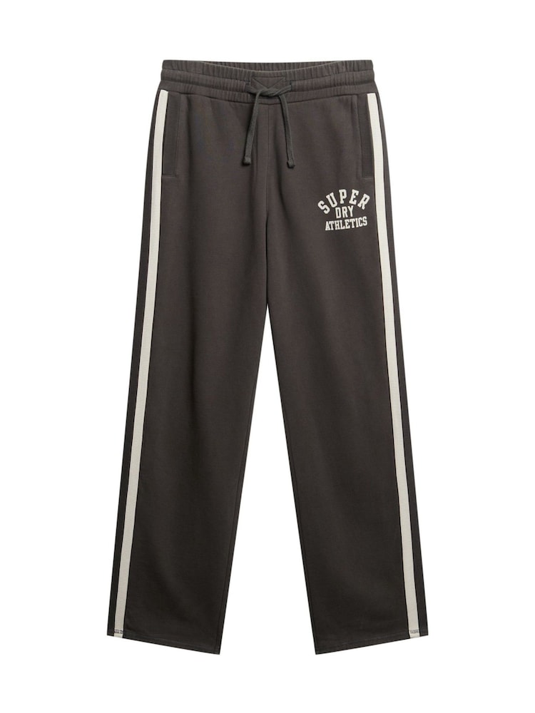 Superdry Grey Athletic Essentials Straight 100% Cottton Joggers - Image 5 of 6