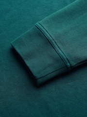 Superdry Green Cotton Classic Pique Half Zip Jumper - Image 6 of 6