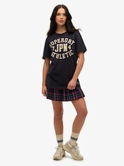 Superdry Blue Oversized 100% Cotton Vintage Athletic Short Sleeve T-Shirt - Image 3 of 6