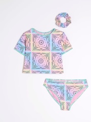 Conjunto de bikini con camiseta bandana para niña de River Island - Imagen 1 de 4