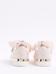 River Island Pink Girls Organza Bow Trainers - Image 4 of 5