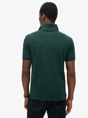Superdry Green Vintage Destroy 100% Cottton Polo Shirt - Image 2 of 6